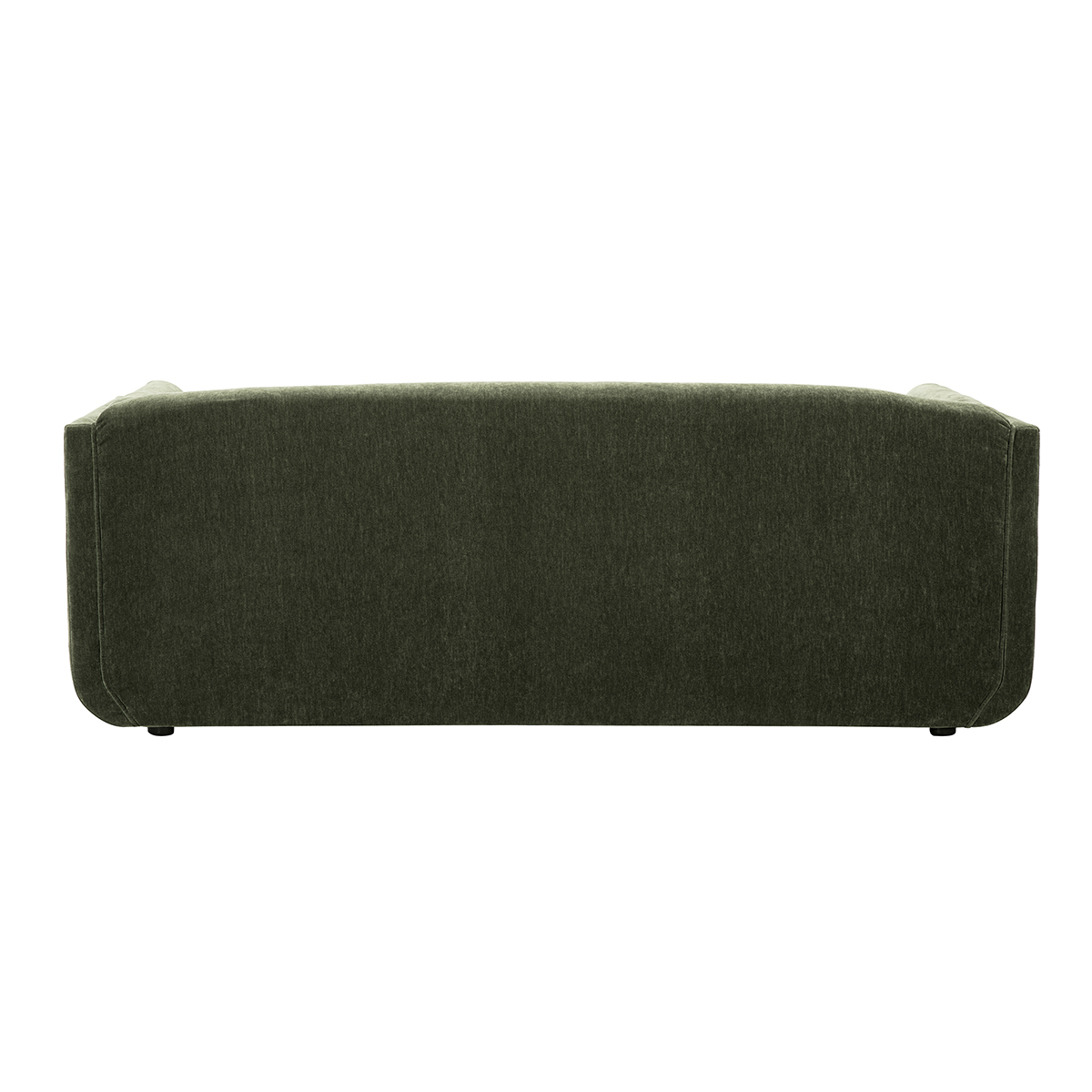 Canapé design 3 places en tissu chenille terre brûlée HOSBO kaki, MILIBOO