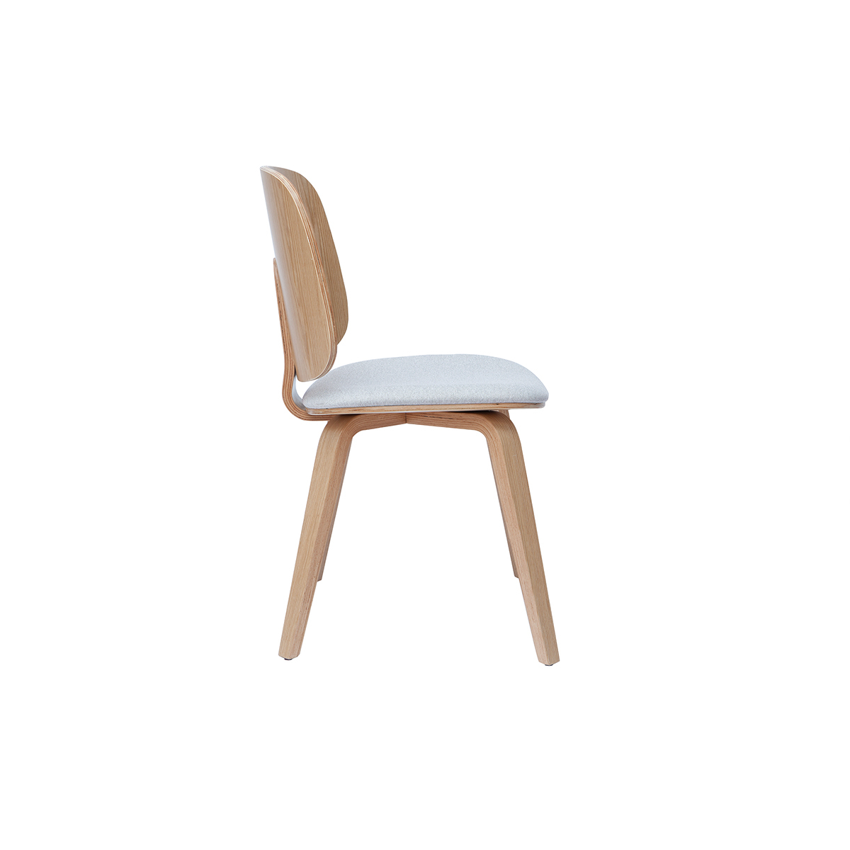 Chaises scandinaves en bois (lot de 2) BECK gris clair, MILIBOO