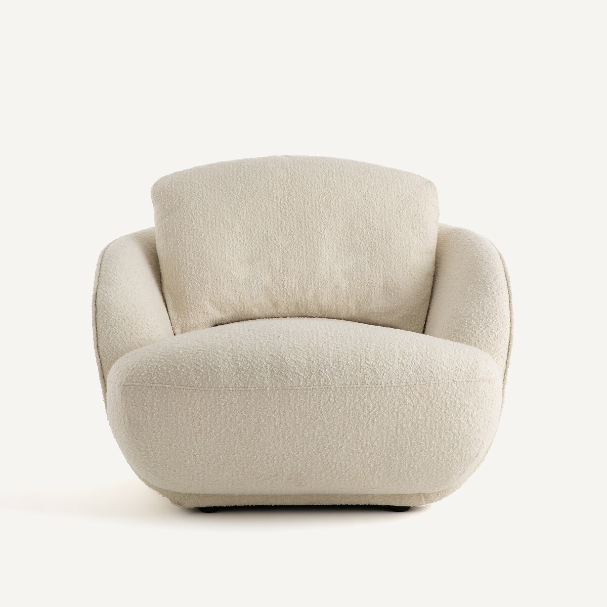 Fauteuil boule XL, en tissu bouclette, ALPINE ecru, AM.PM