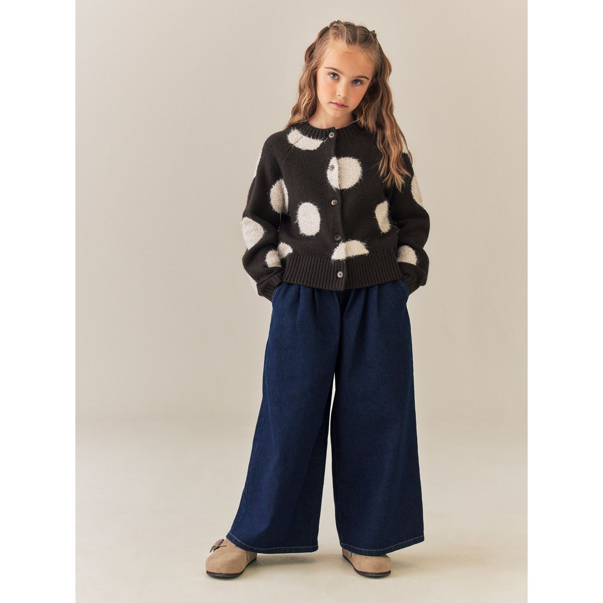 Cardigan en tissu scintillant tache brune, NEXT