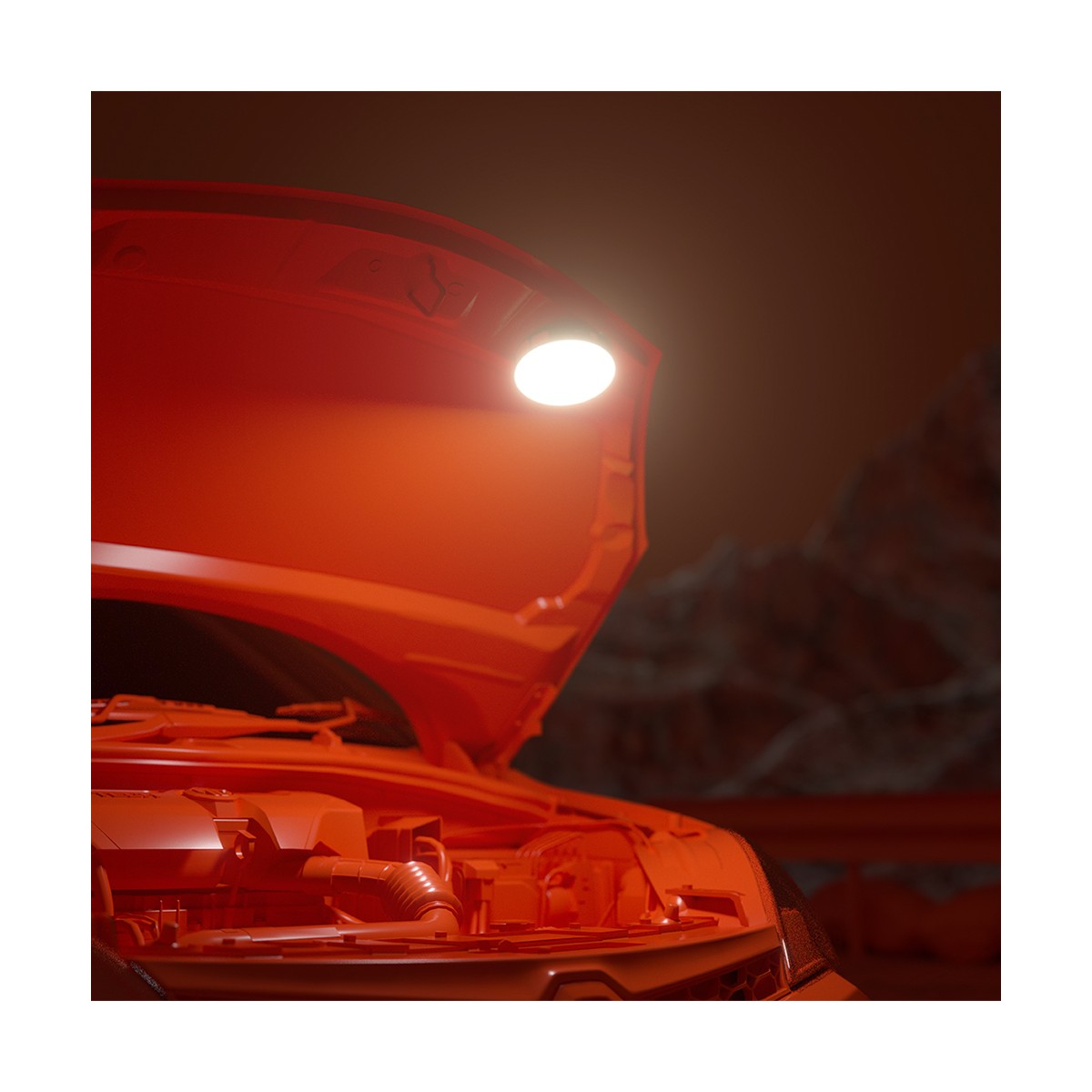 Batterie externe lumière LED 10 000 mAh RUGGED couleur unique, LIVOO