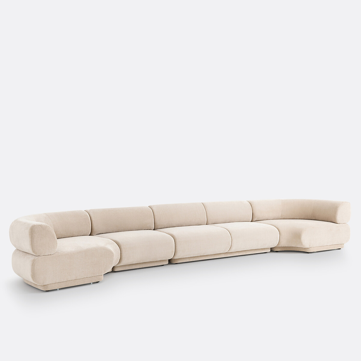Banquette modulable velours texturé, Teide ecru, LA REDOUTE INTERIEURS