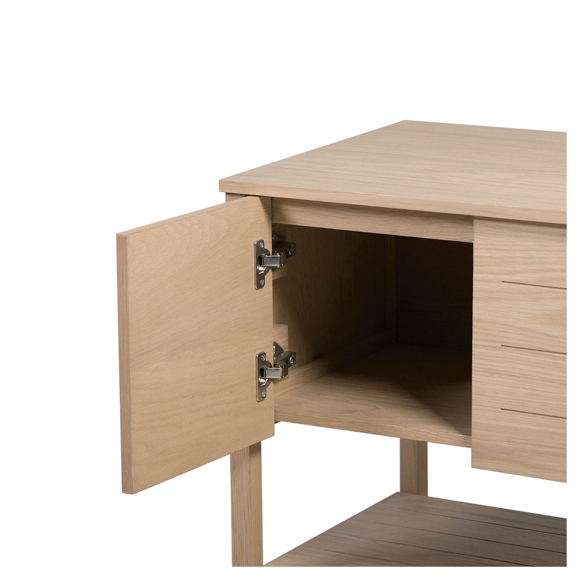 Meuble simple + miroir ATOLL bois clair, MOB IN
