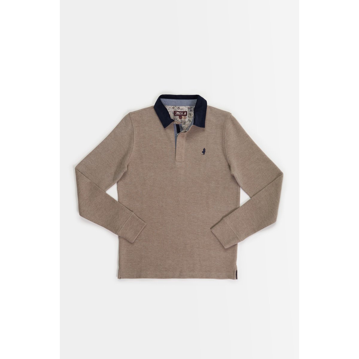 Polo manches longues chaud beige, MCS