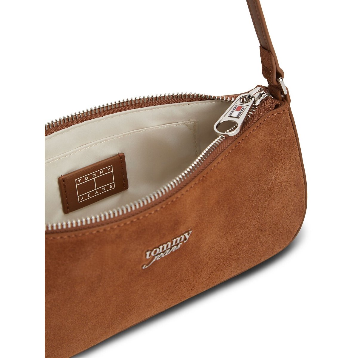 Sac bandoulière en suédine camel, TOMMY JEANS