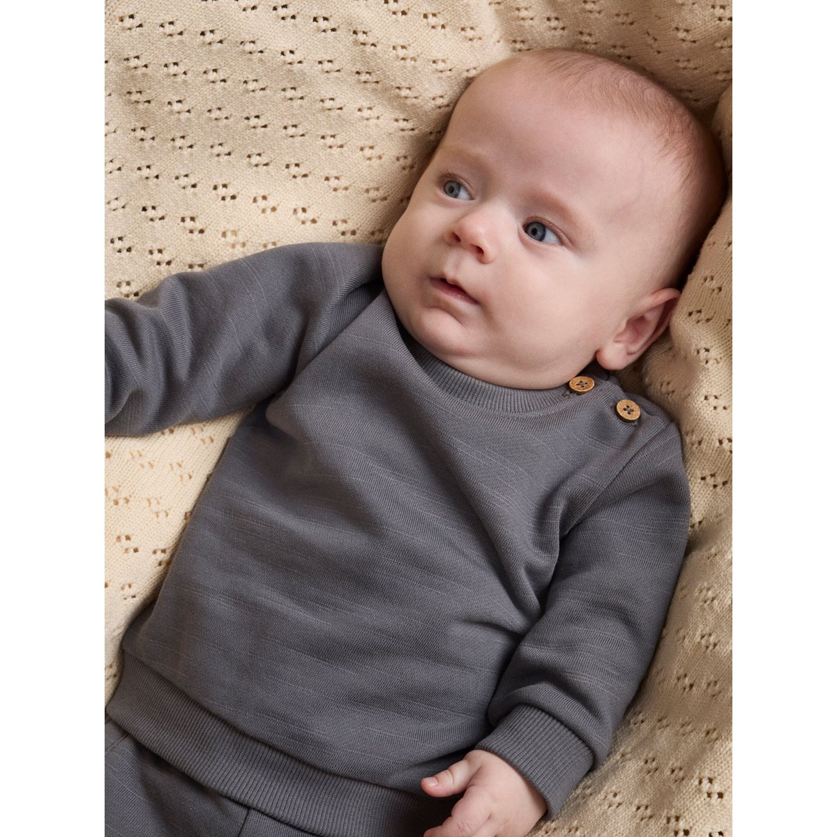 Sweat-Shirt gris - poppy seed, NAME IT
