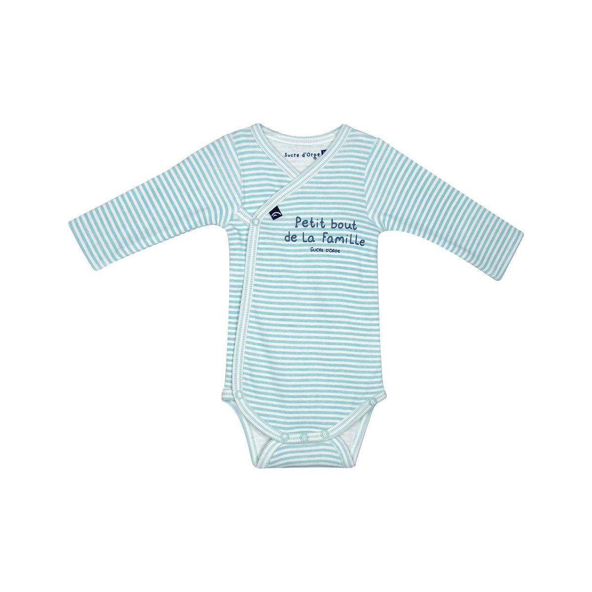 Lot de 2 bodies jef manches longues naissance bleu, SUCRE D'ORGE