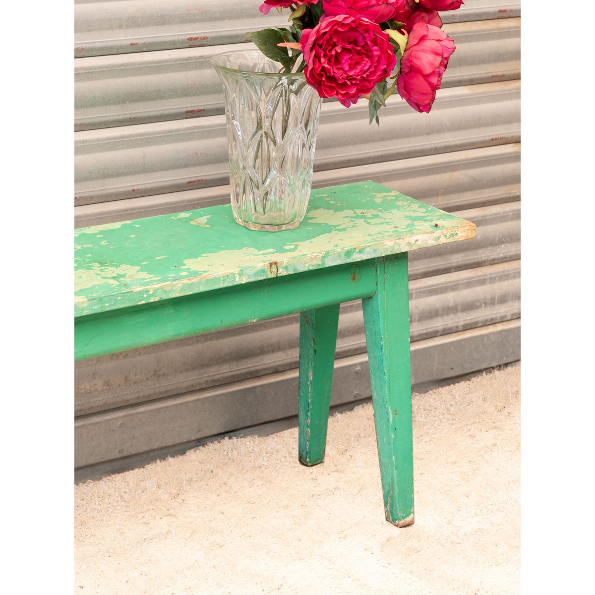 Banc en bois vert Antoine N°467 - Bon état vert, DEBONGOUT