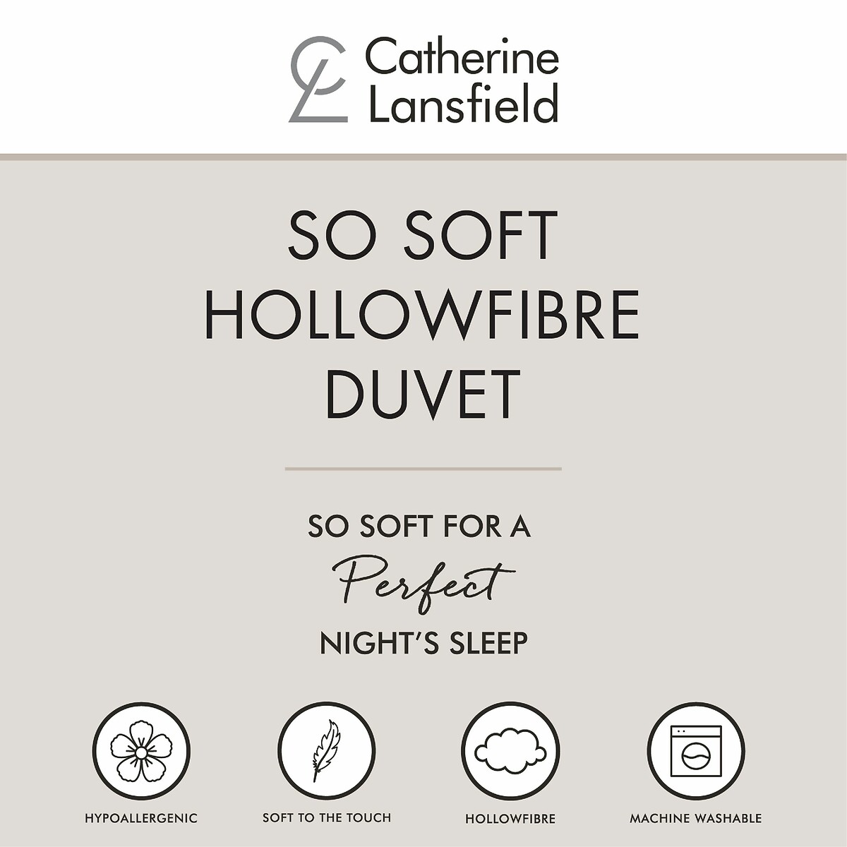 So Soft Hollowfibre Duvet 4.5 Tog multi-coloured, CATHERINE LANSFIELD