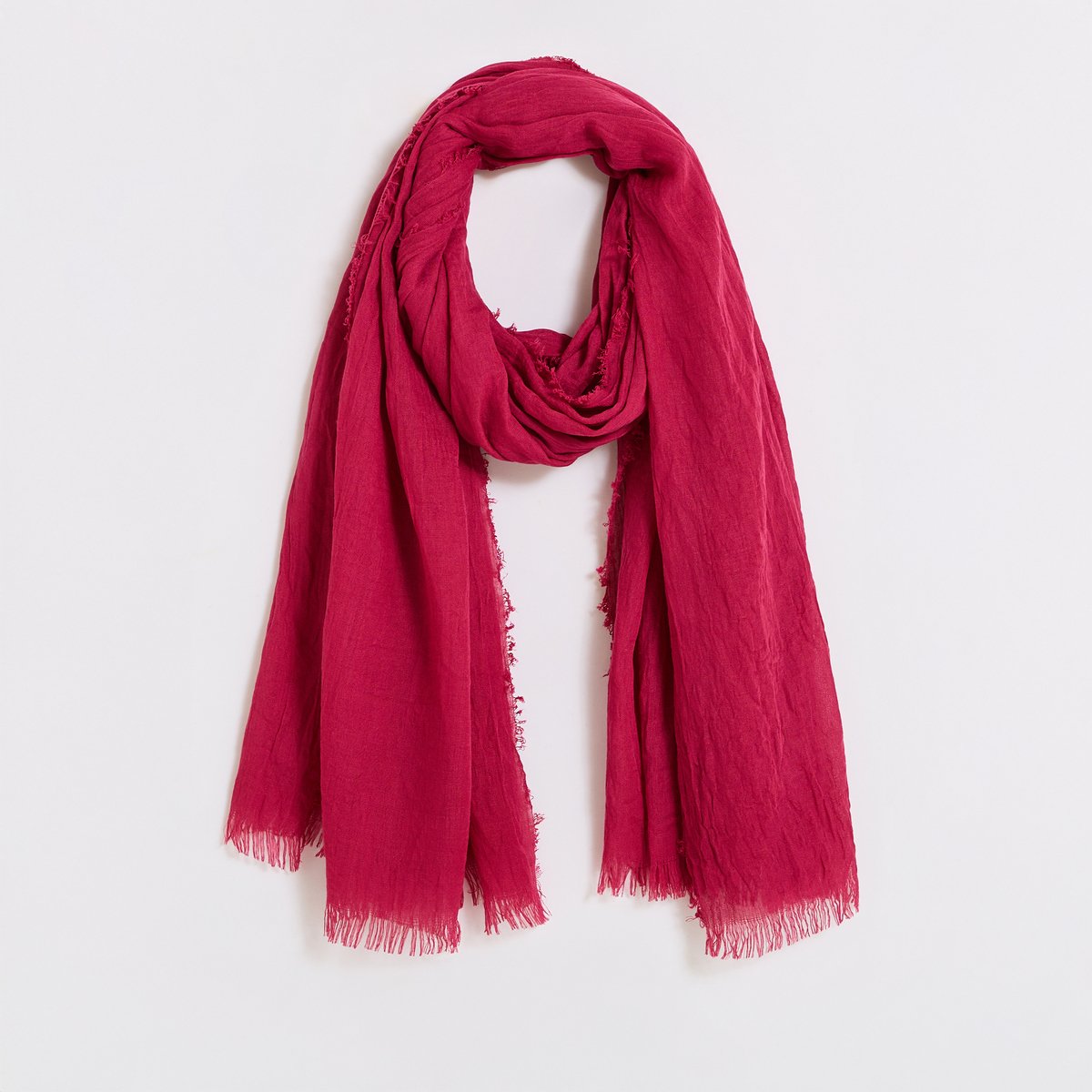 Étole unie légère rose fuchsia, GRAIN DE MALICE