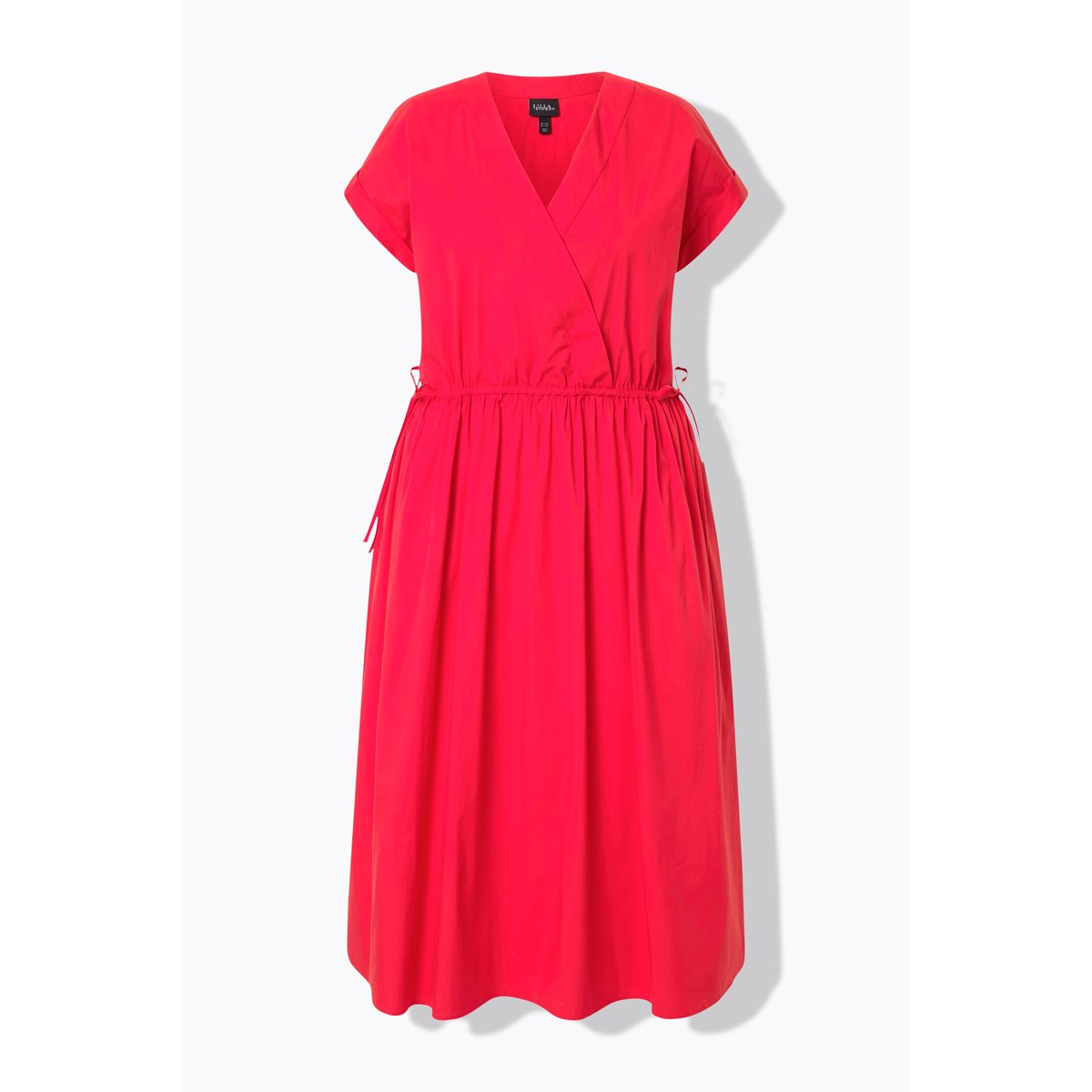 Robe maxi en popeline. Décolleté V litchi, ULLA POPKEN