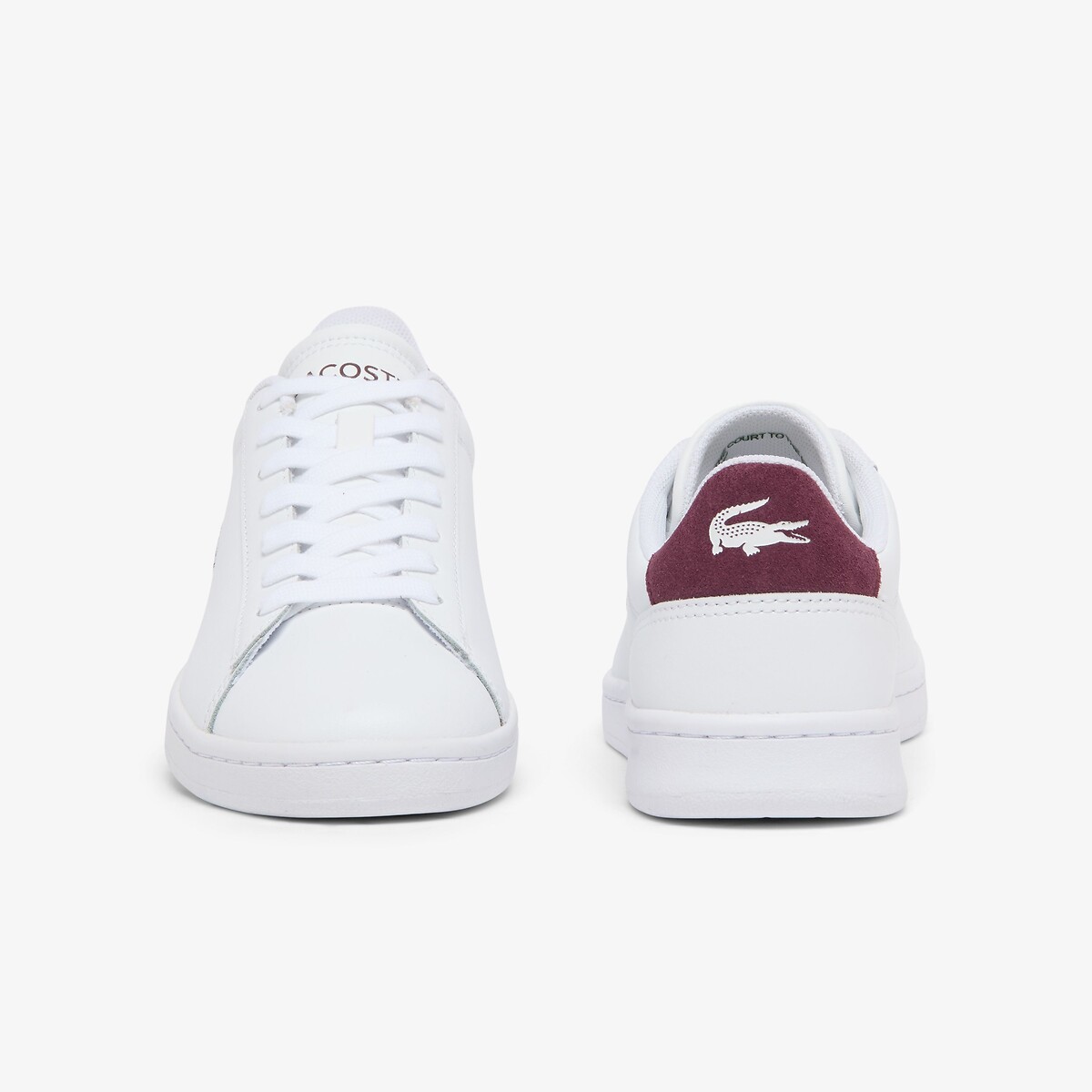 Sneakers Carnaby Set femme en cuir blanc-2g1, LACOSTE
