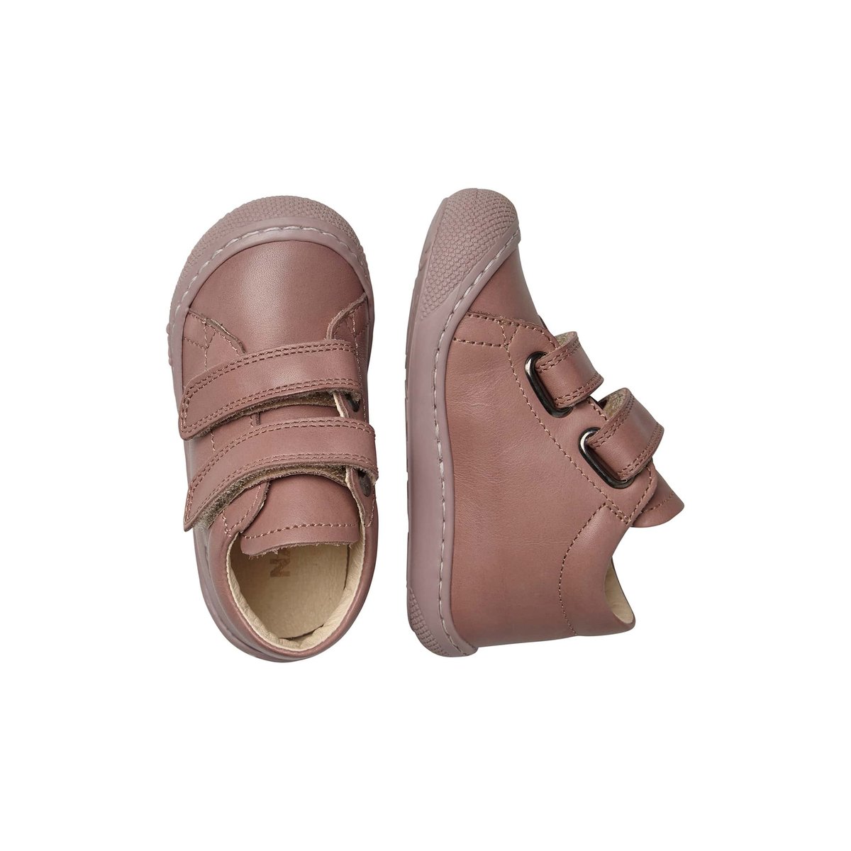 Chaussures premiers pas en cuir COCOON VL rose antique, NATURINO