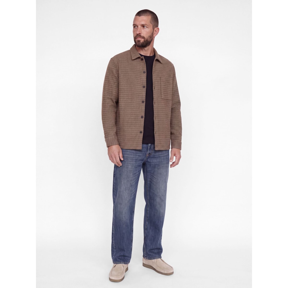 Surchemise marron - pine bark 1, JACK & JONES