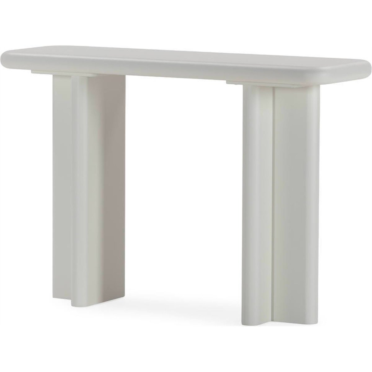 Console contemporaine en bois blanc brillant, RECOLLECTION