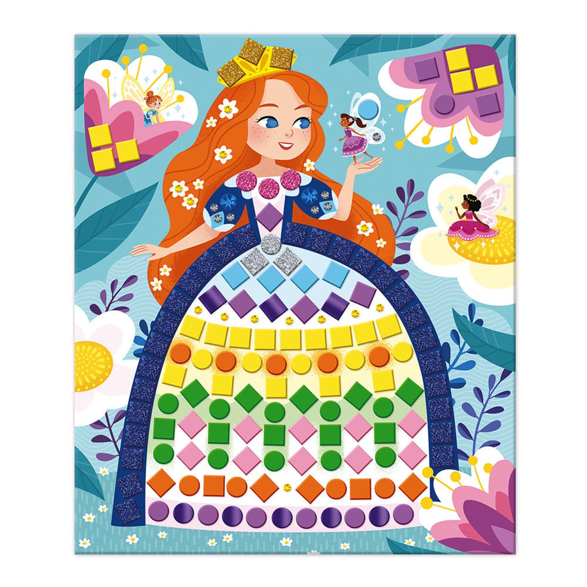 Kit Créatif - Mosaïques Princesses Et Fées bleu, JANOD