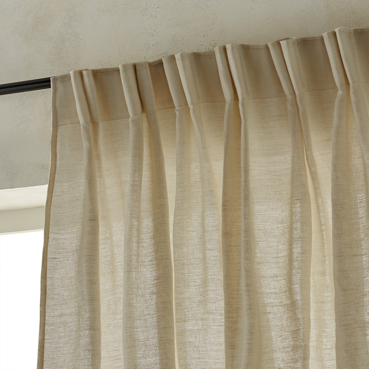 Colin Linen Flemish Pleated Curtain natural, AM.PM