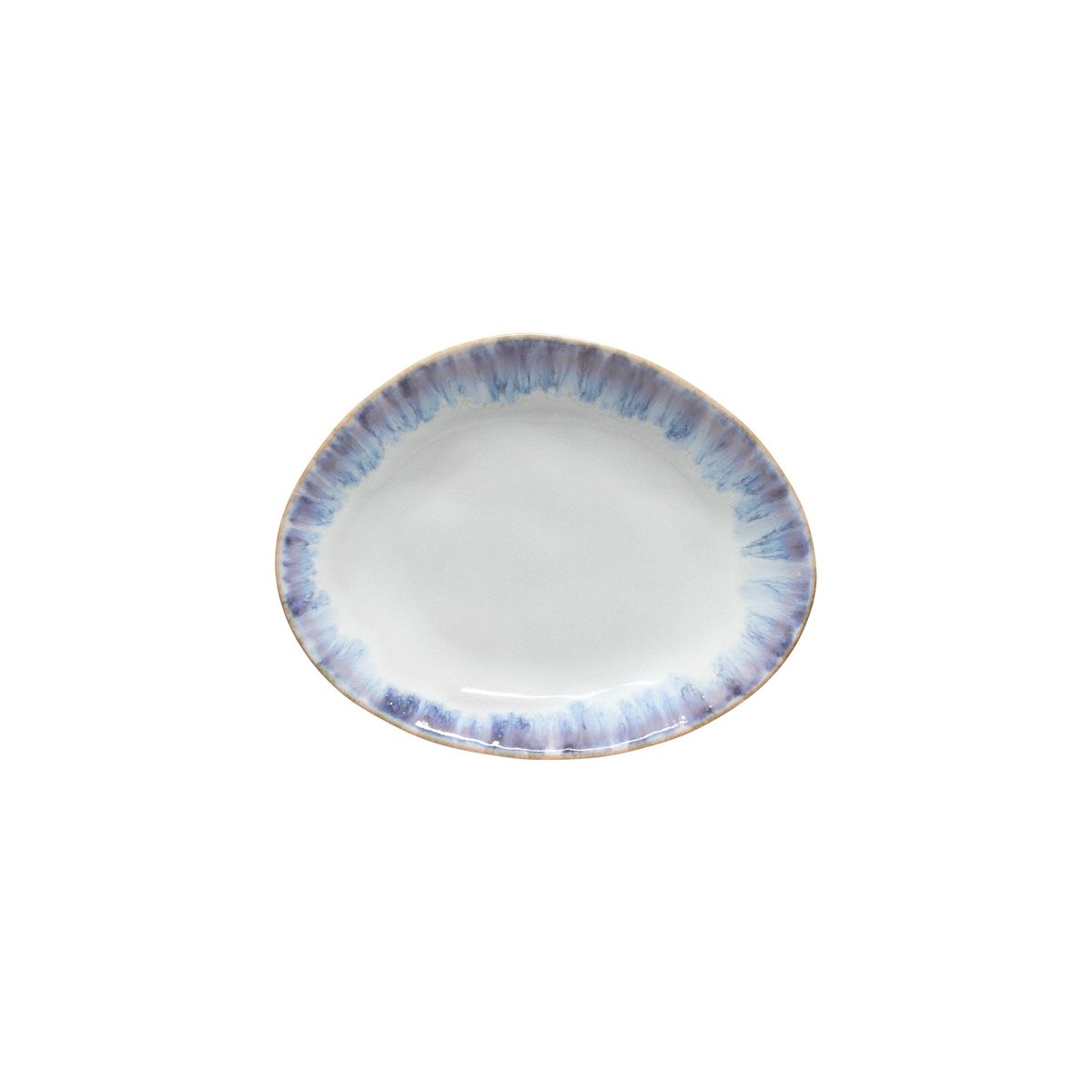Assiette ovale 20 BRISA blanc et bleu, COSTA NOVA