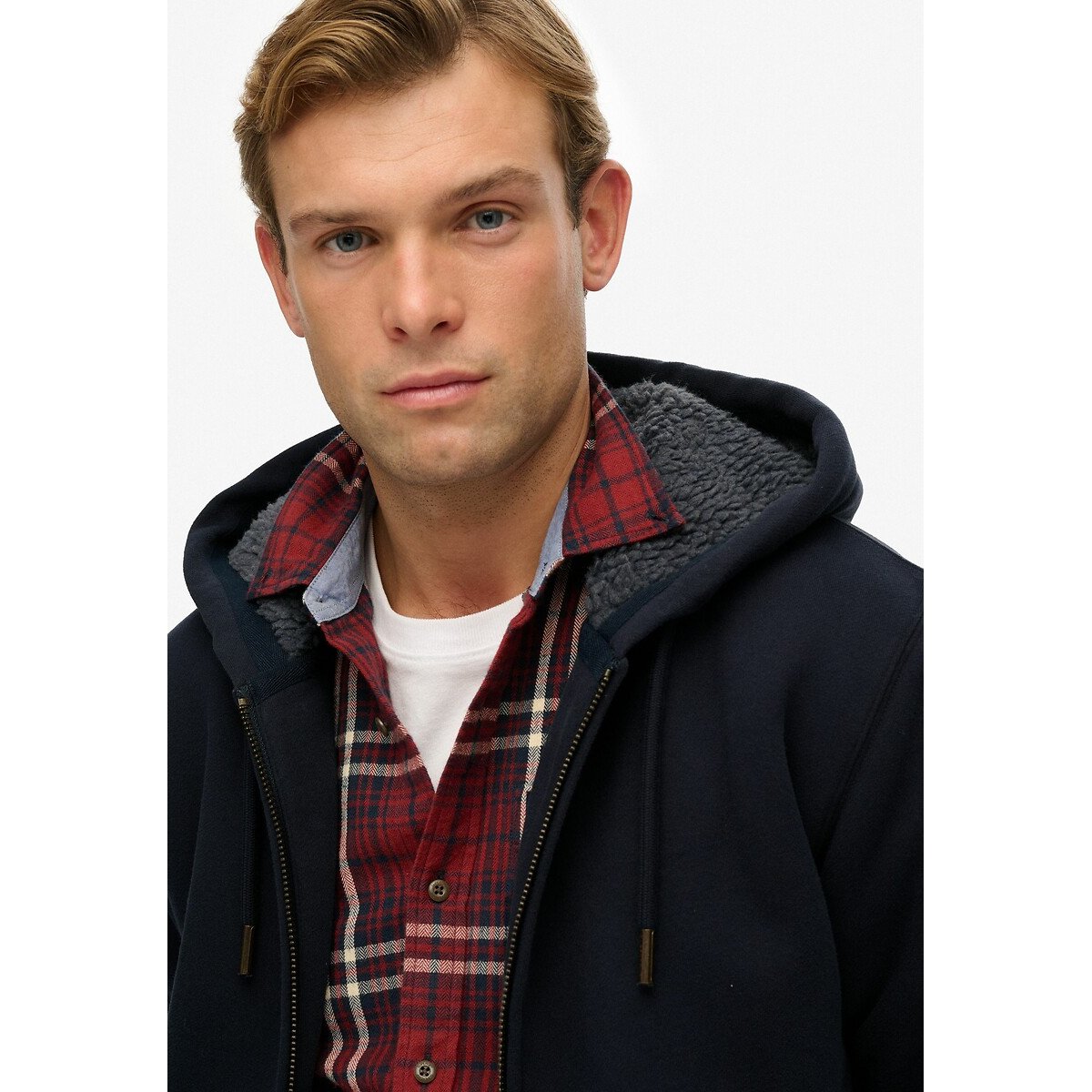 Zip-Up Hoodie navy blue, SUPERDRY