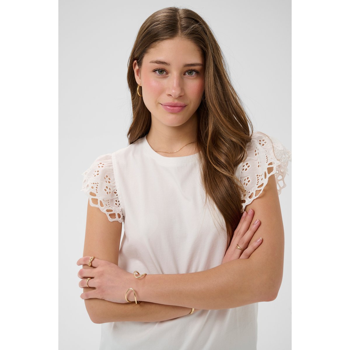 Sans manches blanc snow white, CREAM