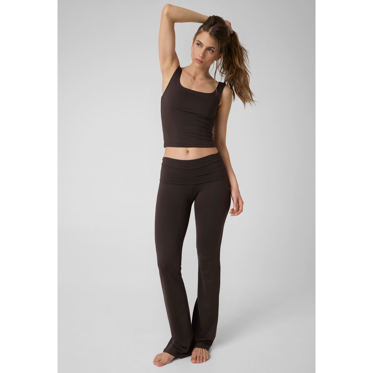 Débardeur En Mélange De Nylon marron foncé, GUESS
