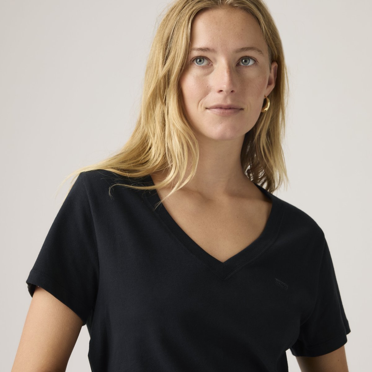 T-shirt col V en coton Favorite noir - anthracite night, LEVI'S
