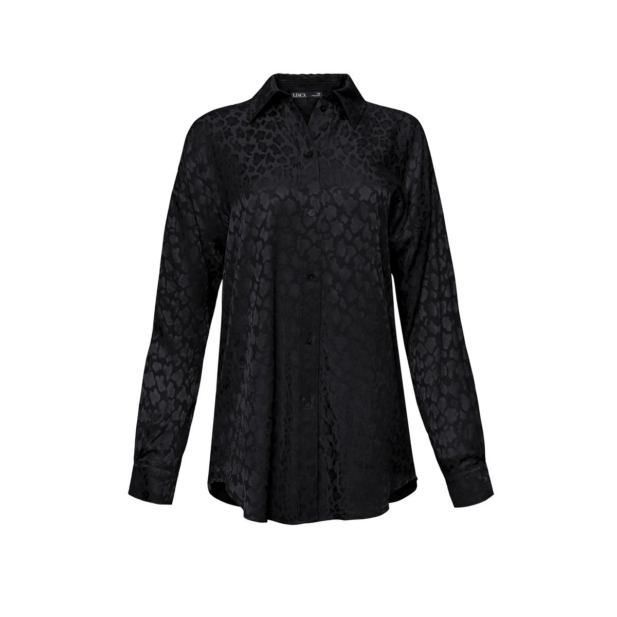 Haut pyjama chemise manches longues TALENA noir, LISCA