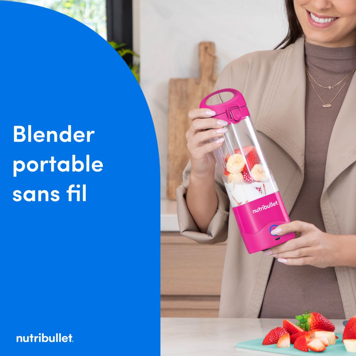 Blender portable NBP003BP Rose couleur unique, NUTRIBULLET