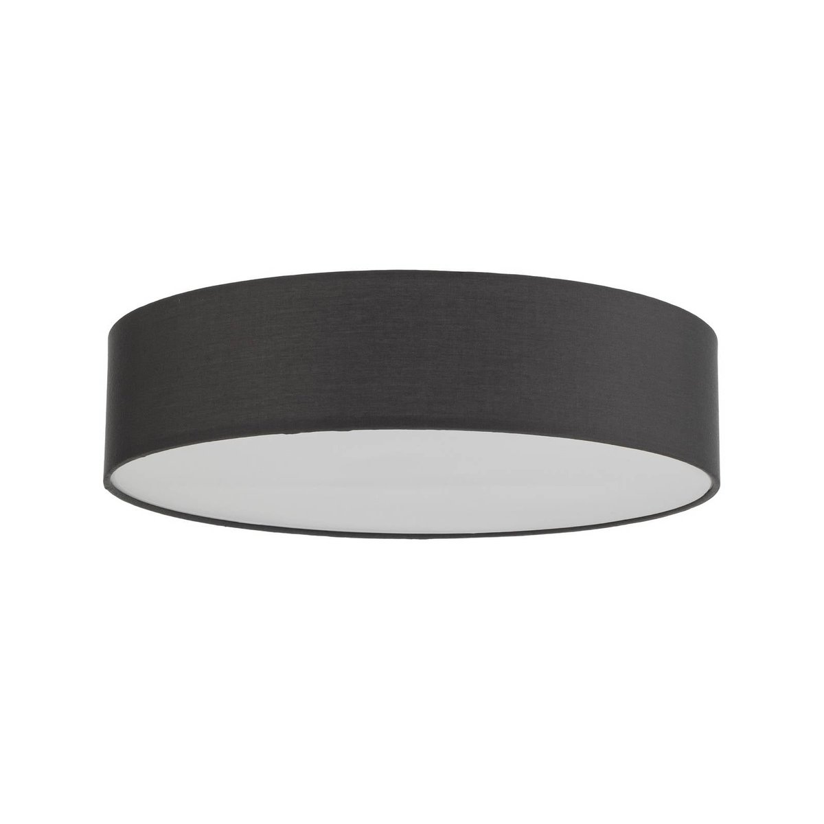 Plafonnier en textile moderne, Sebatin gris, blanc, nickel mat, LINDBY