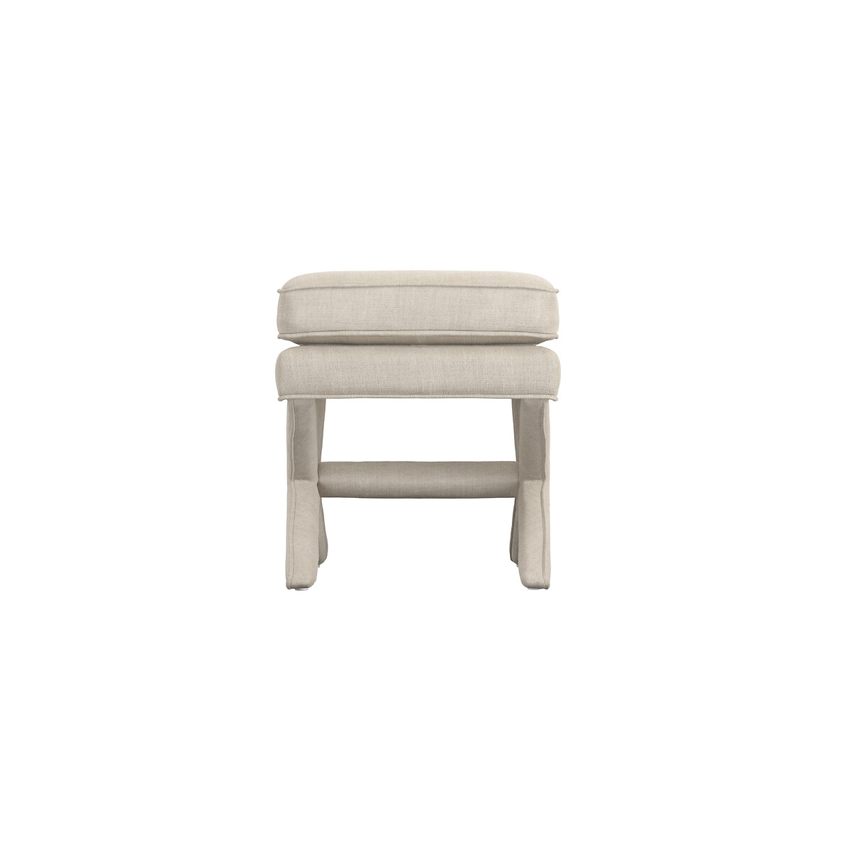Blythe Linen Accent Stool stone beige, SO'HOME