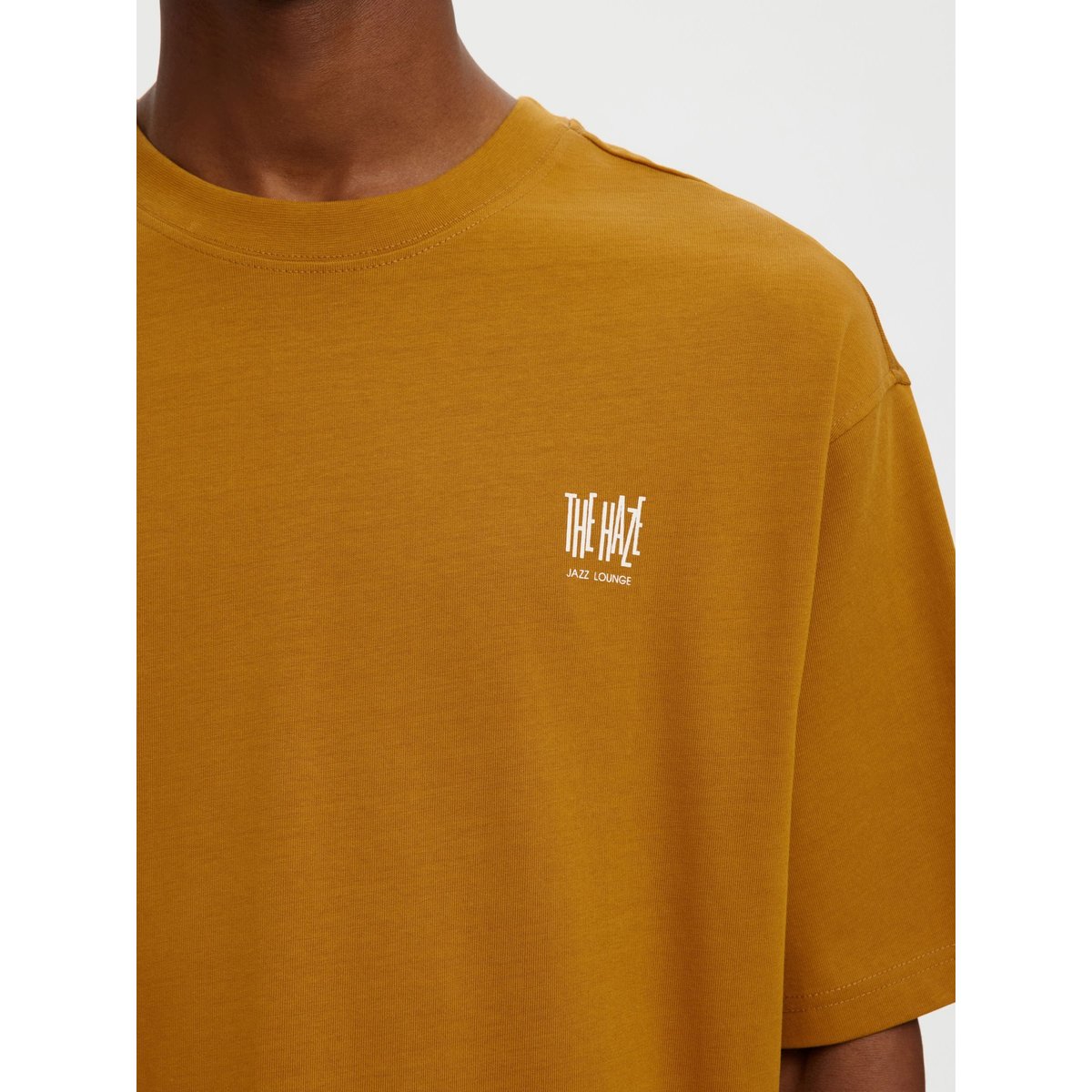 T-Shirt Ras Du Cou golden brown, SELECTED