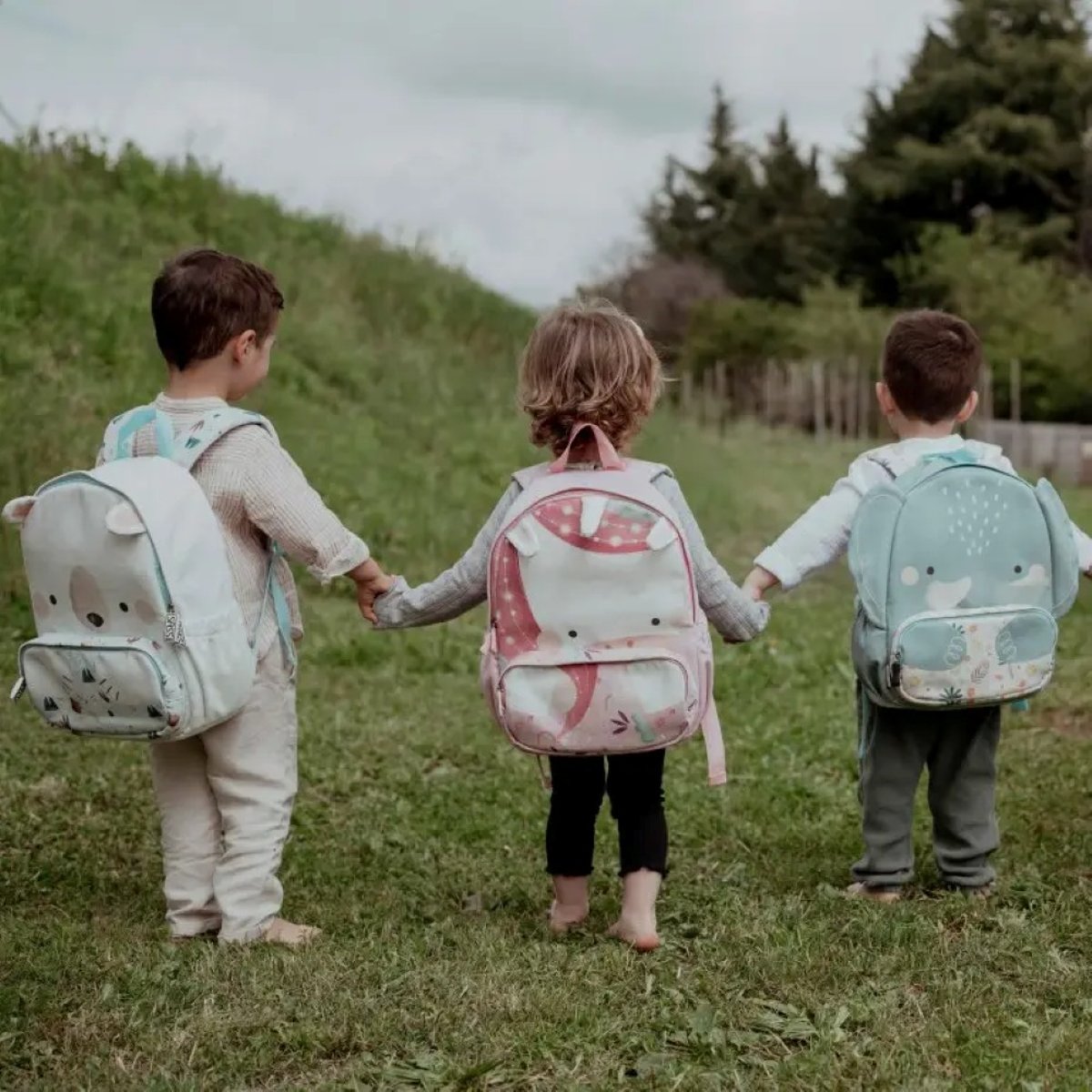 Sac à dos enfant format A4 ours blanc, SASSI JUNIOR