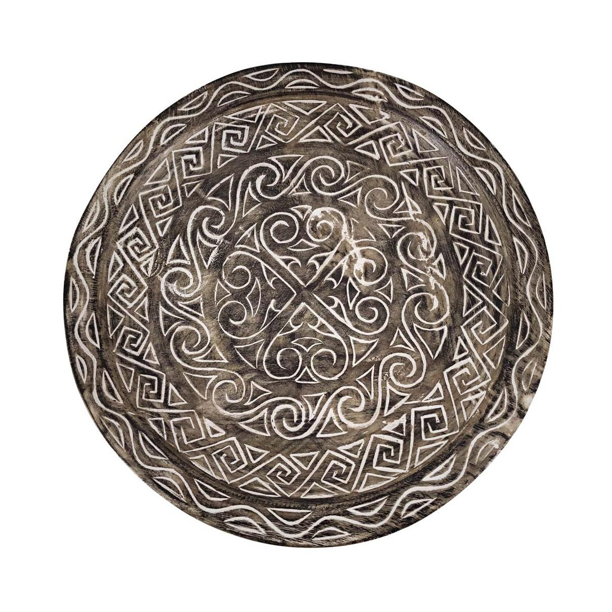 Plateau marron, DECORATION D’AUTREFOIS