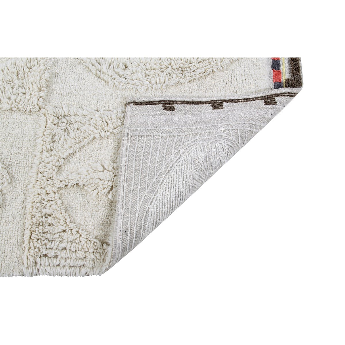 Tapis à laine Rectangulaire BAHARI blanc, LORENA CANALS
