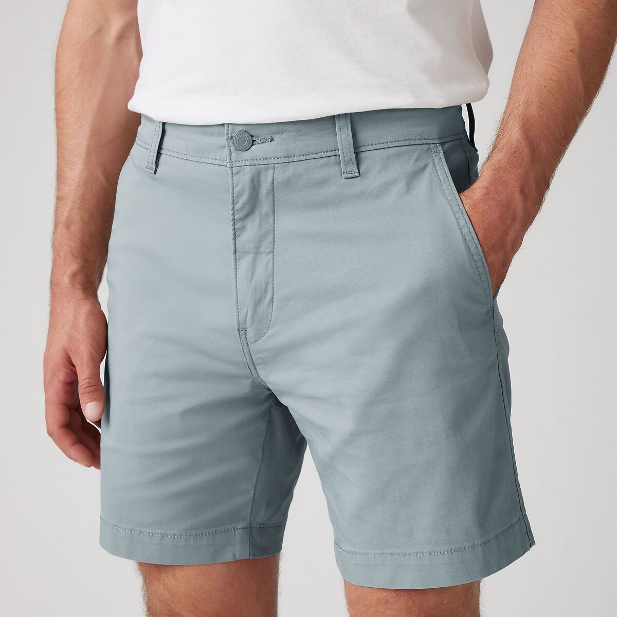 Short XX Chino STD II coton et lin bleu, LEVI'S