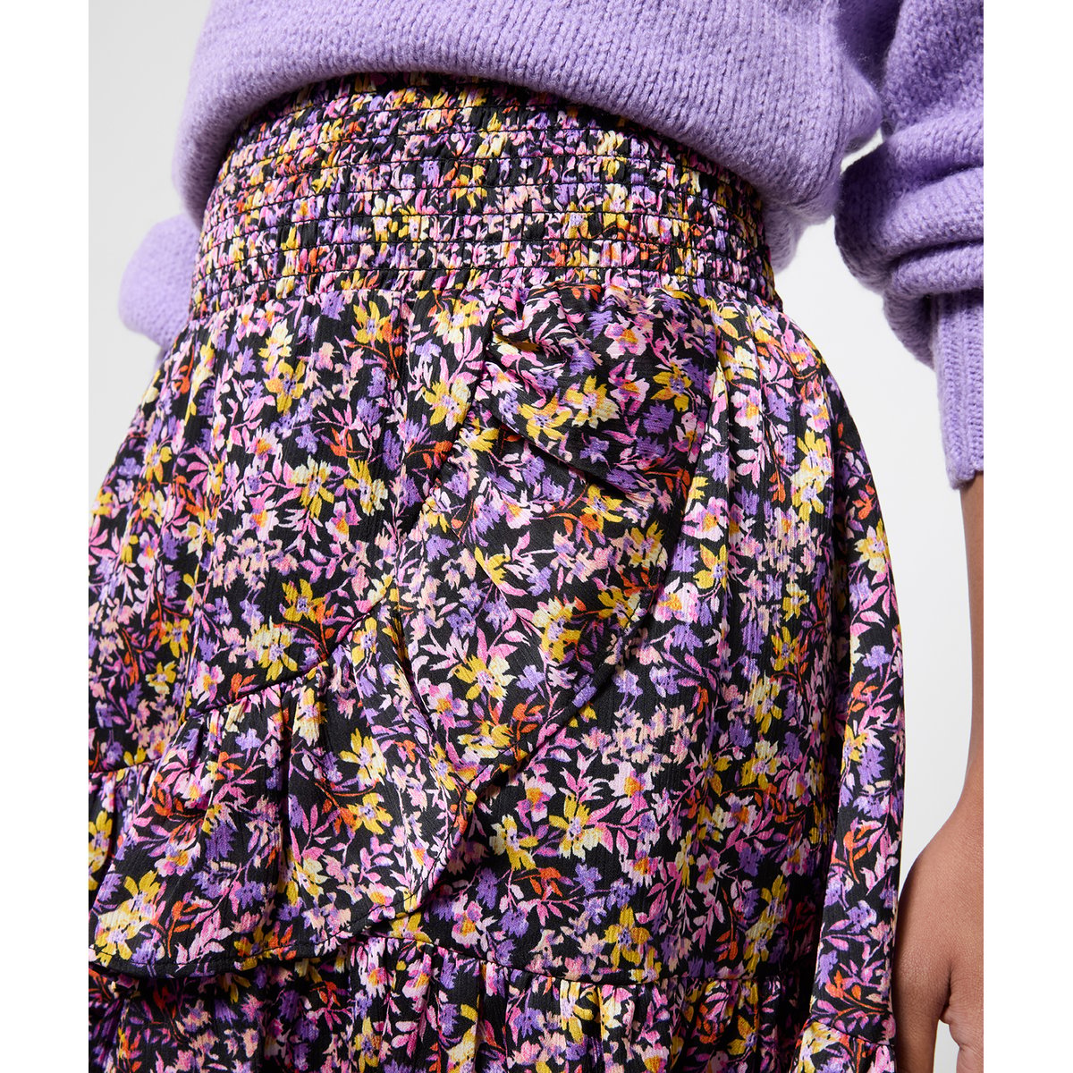 Jupe Courte à Petites Fleurs multicolore, JOE BROWNS