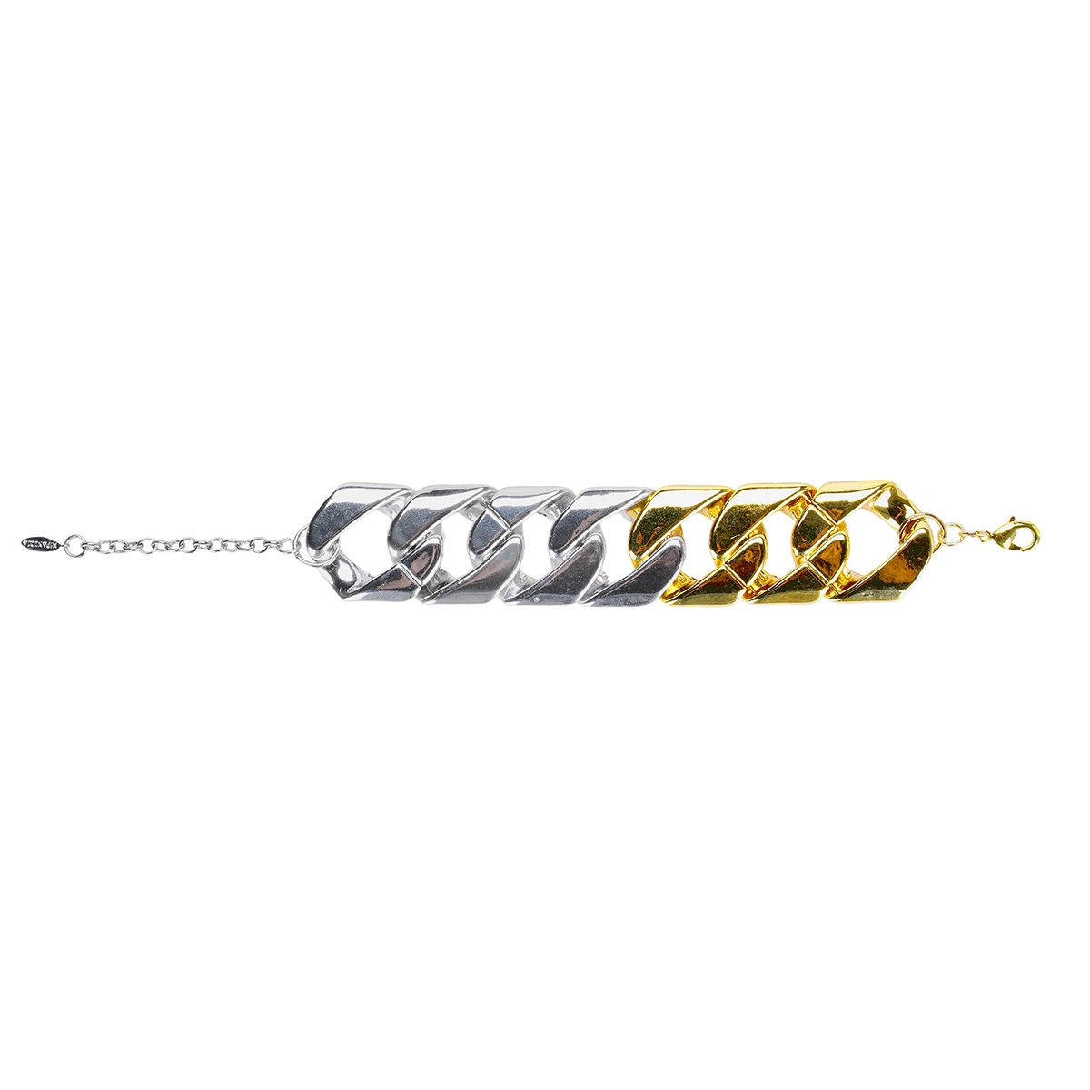 Bracelet réglable chaîne bicolore SILVIO doré, HIPANEMA