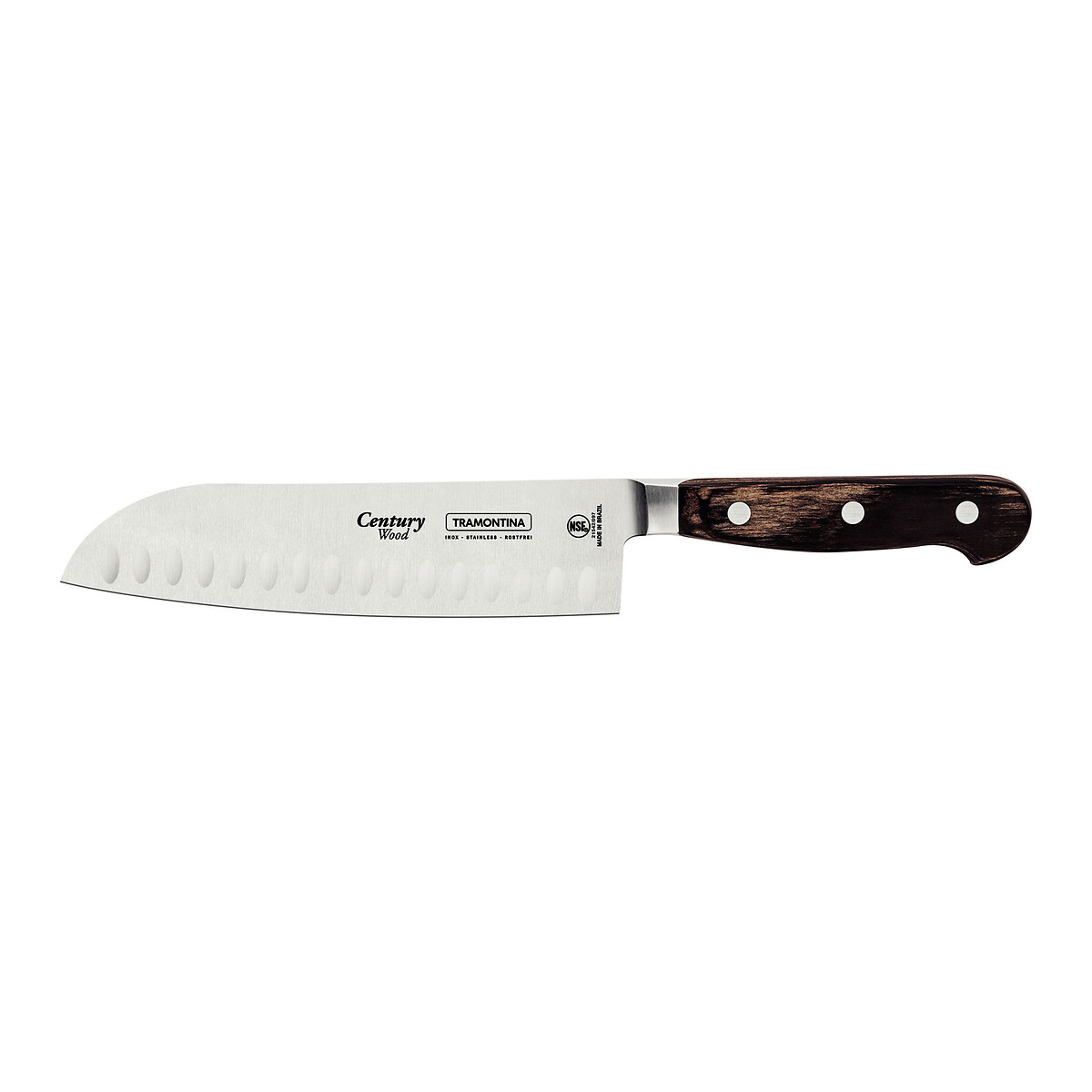 Faca Santoku Century Wood 7", Tramontina madeira, TRAMONTINA
