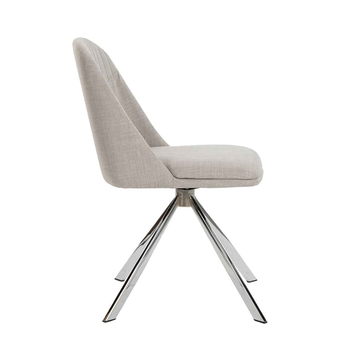 Chaise pivotante en tissu gris grey | steel, ANGEL CERDA
