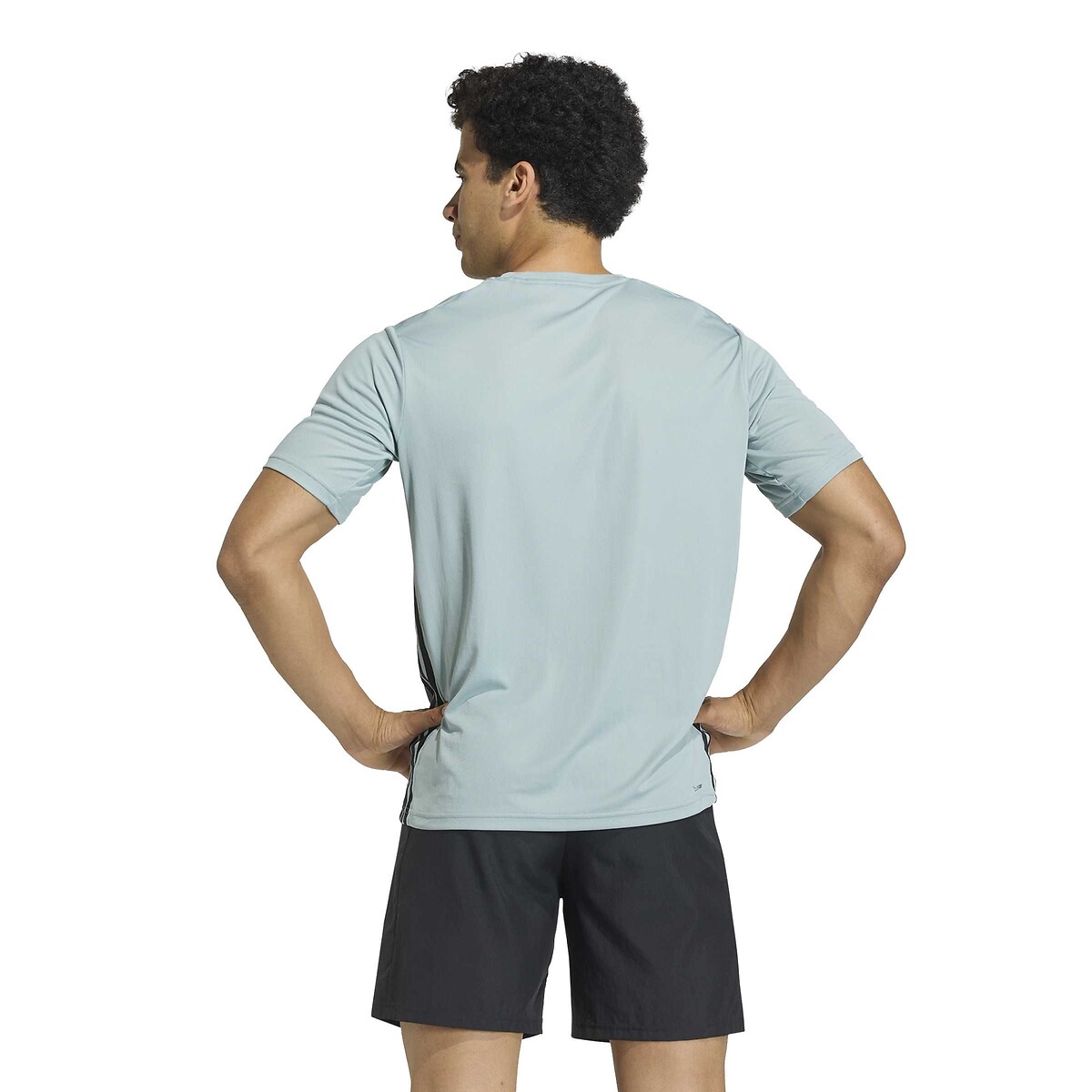 T-shirt de sport manches courtes 3 bandes ESSENTIALS sauge, adidas Performance
