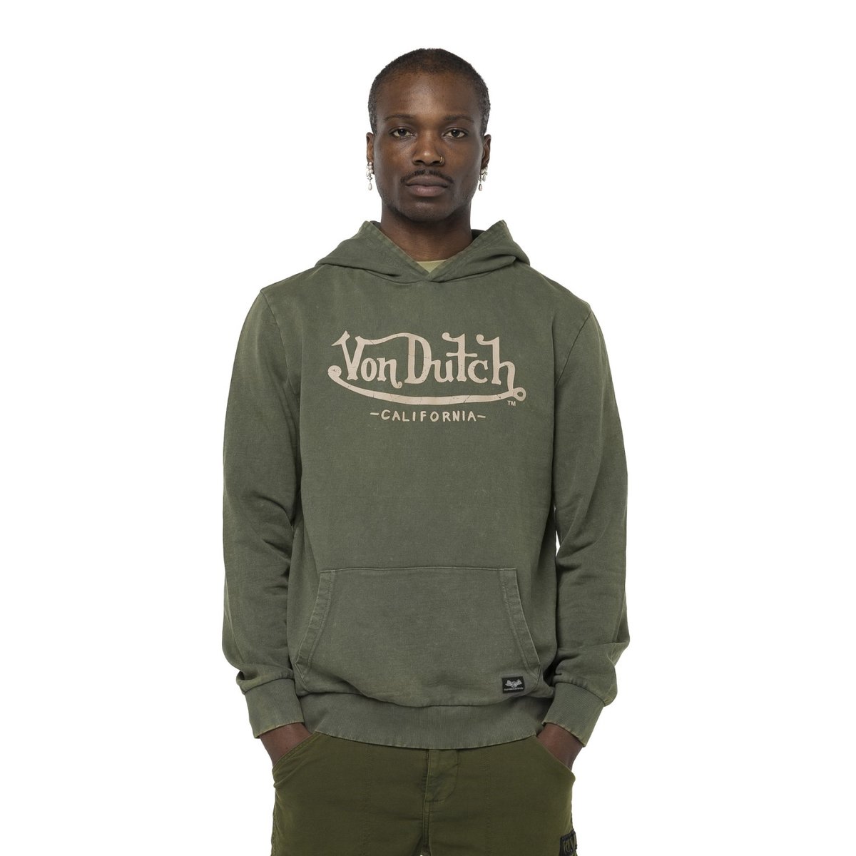 Sweat à capuche YOUTH kaki, VON DUTCH