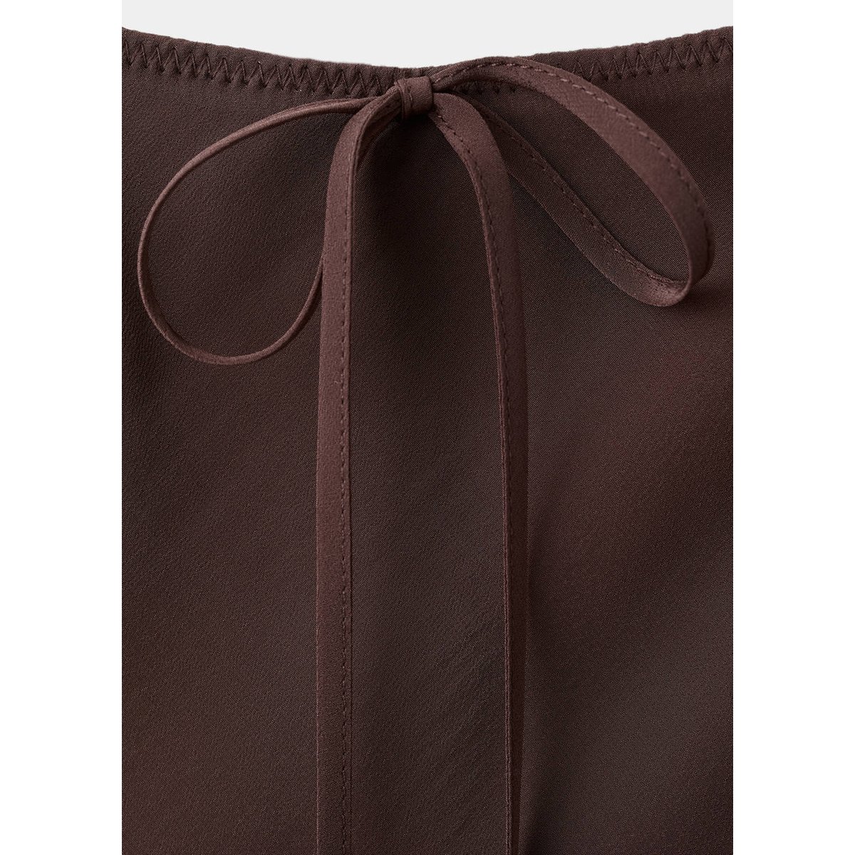 Jupe midi fluide marron, MANGO