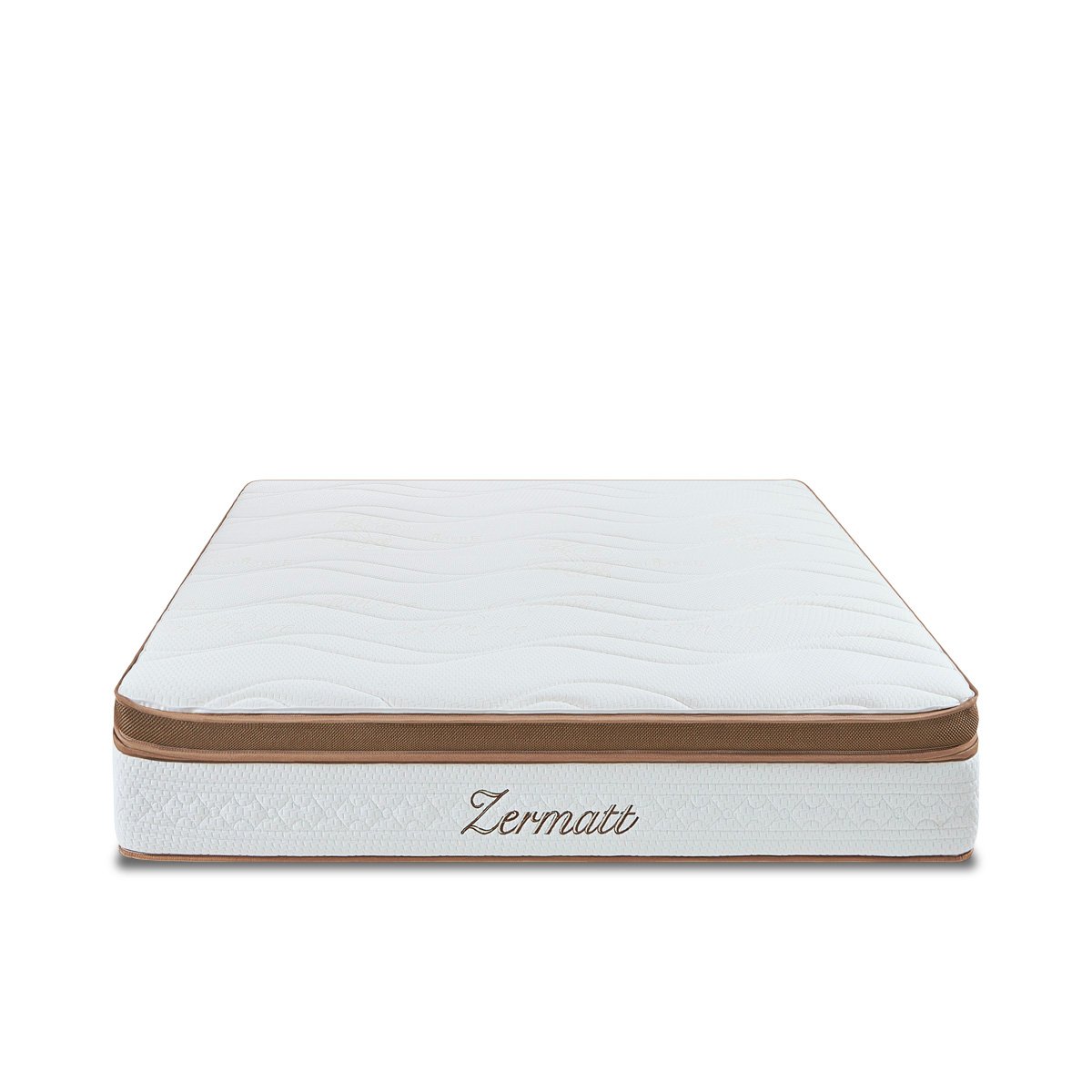 Matelas Mousse Zermatt 140x200 cm Accueil Mémoire de forme blanc, BELLECOUR