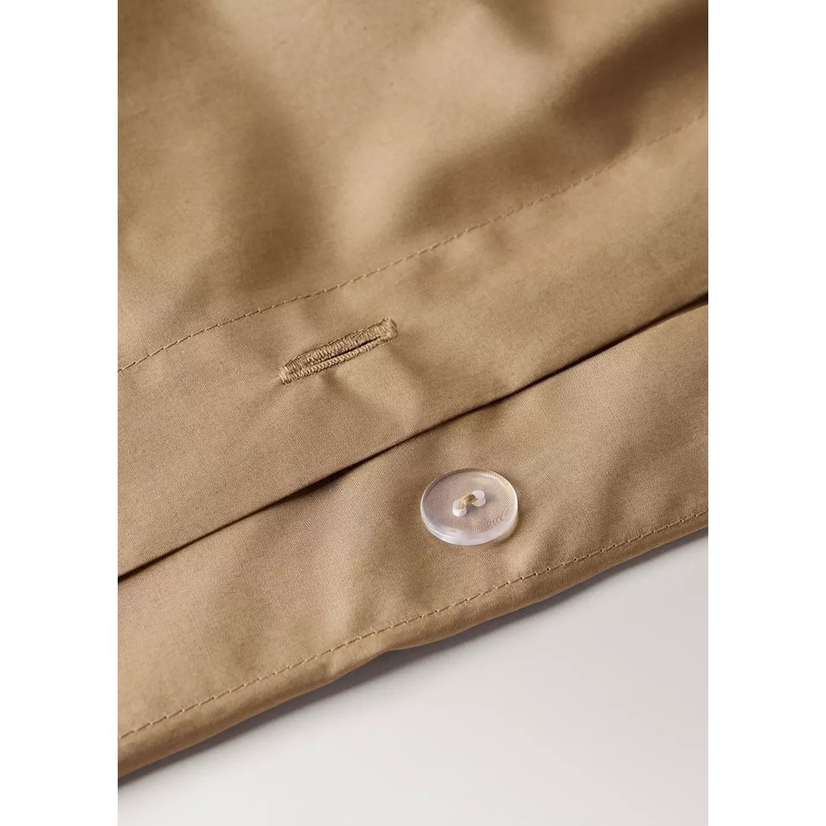 Housse de couette percale de coton 300 fils lit 135/140 cm tabac, MANGO HOME