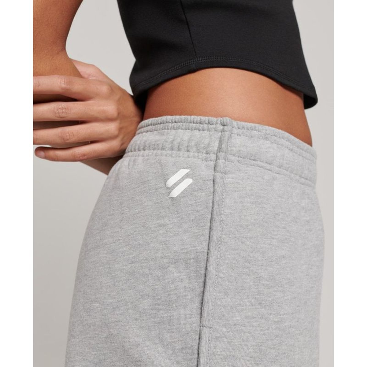 Short de survêtement Core Sport gris chiné, SUPERDRY