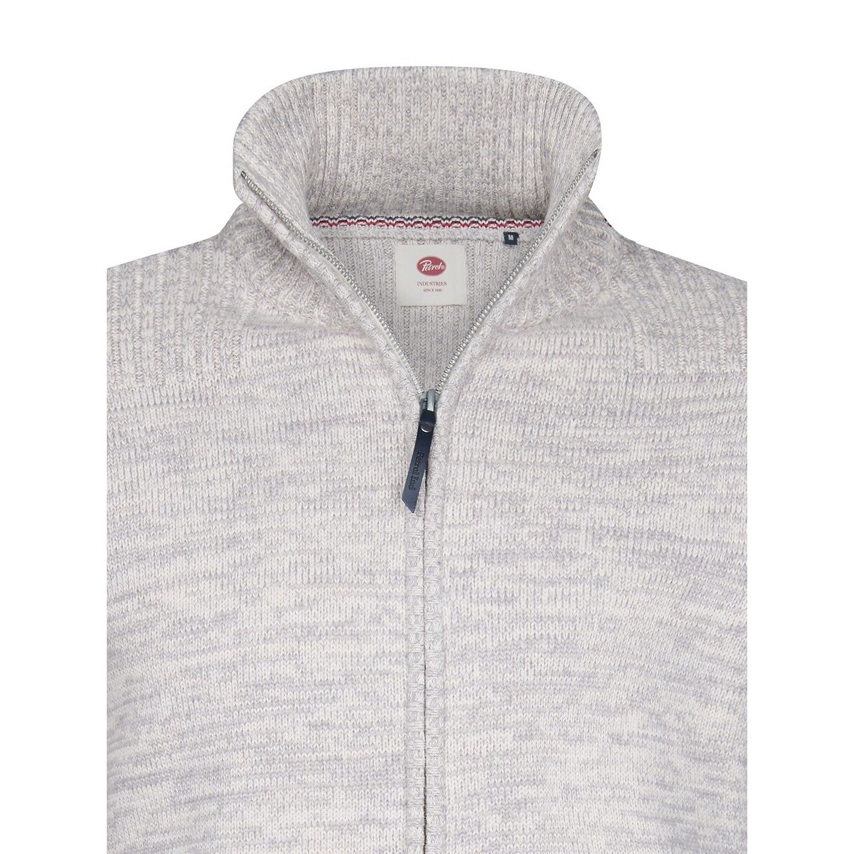 Cardigan in maglia fine écru chiné, PETROL INDUSTRIES