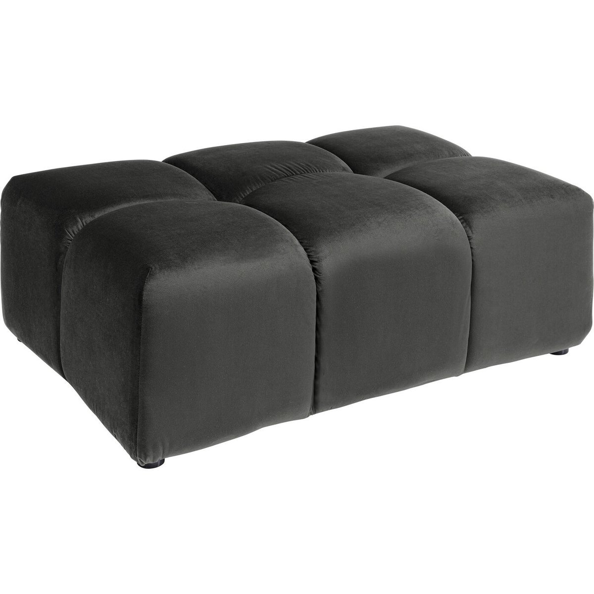 Repose-pieds en velours, BELAMI gris, KARE DESIGN