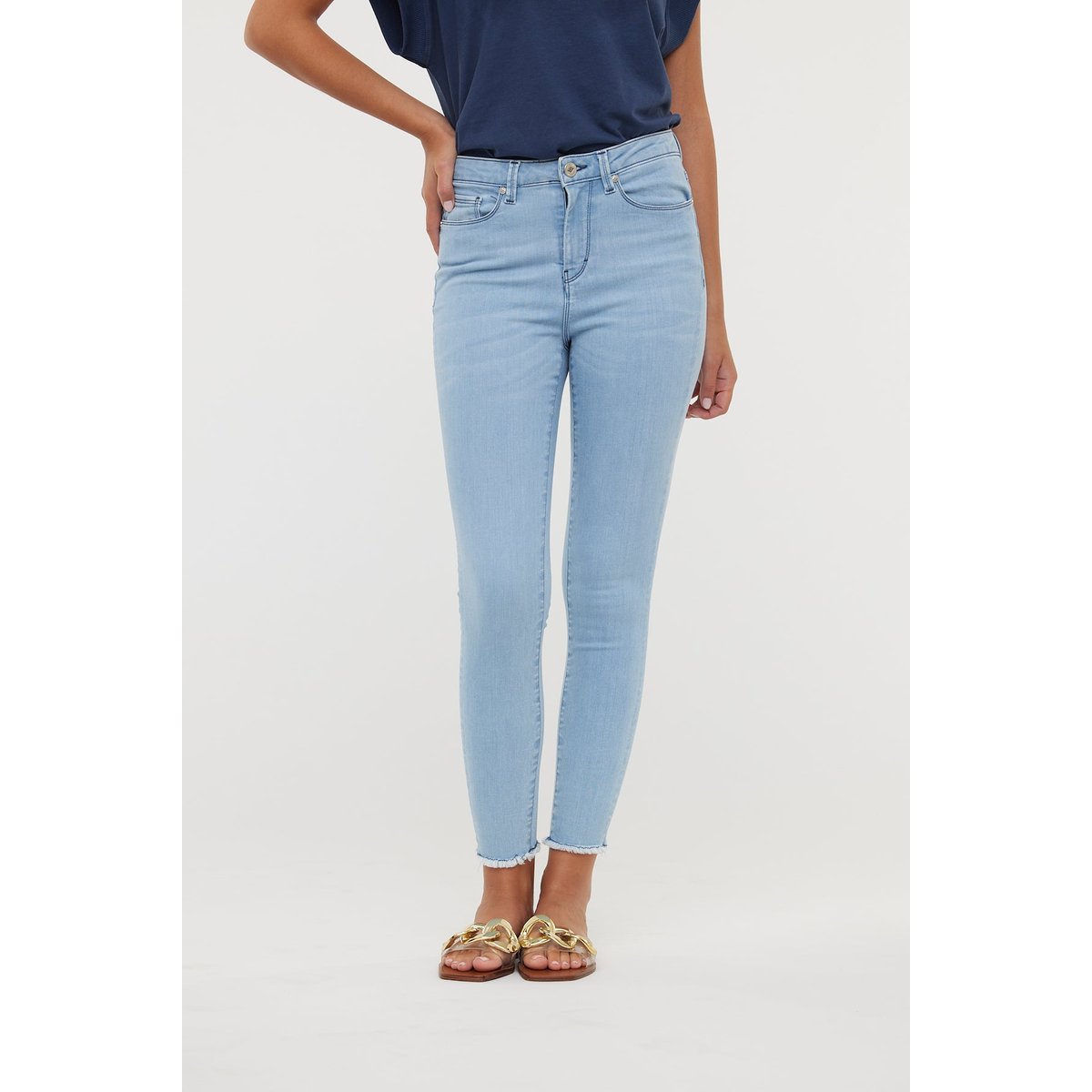 Jean coton skinny LC115F bleu, LEE COOPER