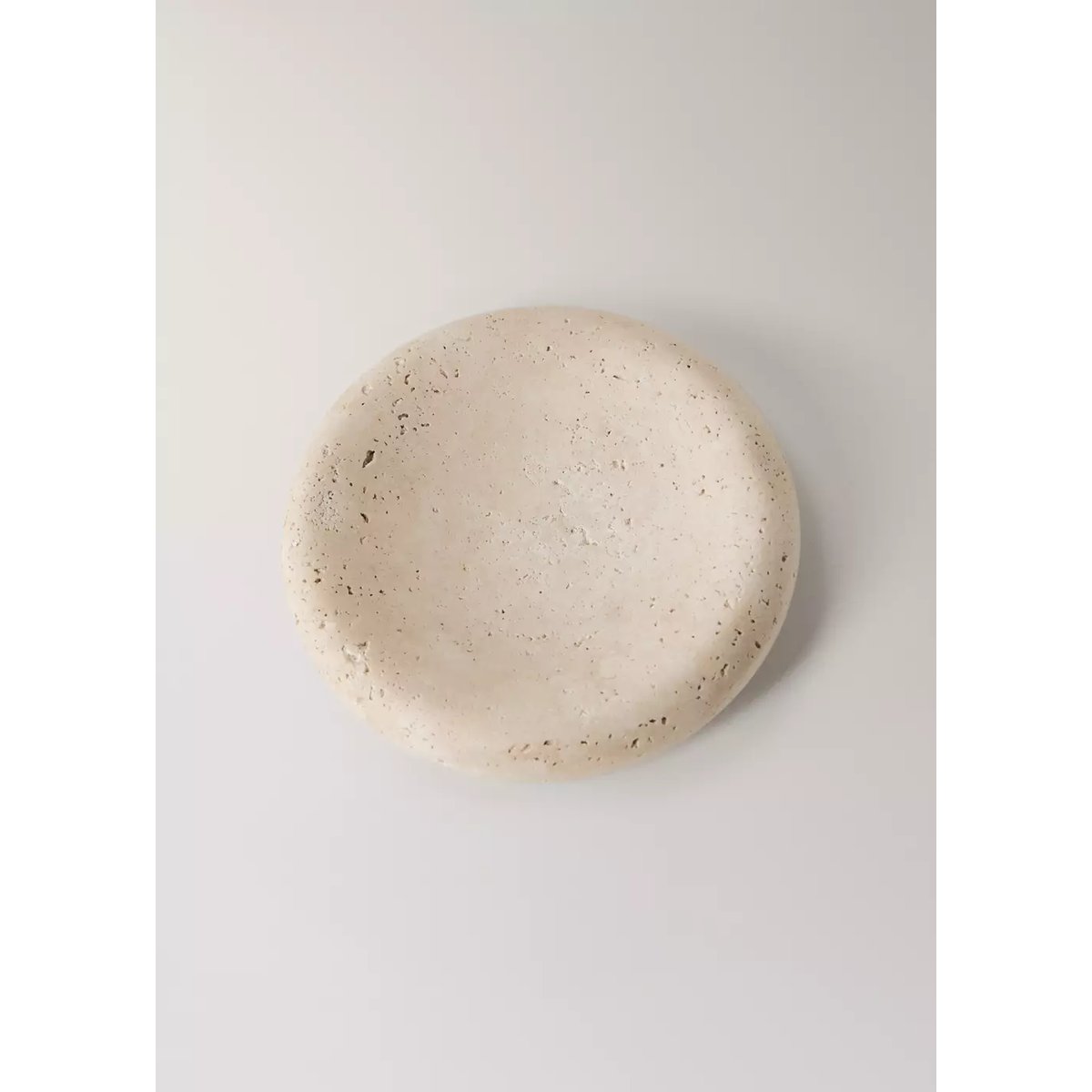 Porte-savon 100 % marbre effet travertin écru, MANGO HOME
