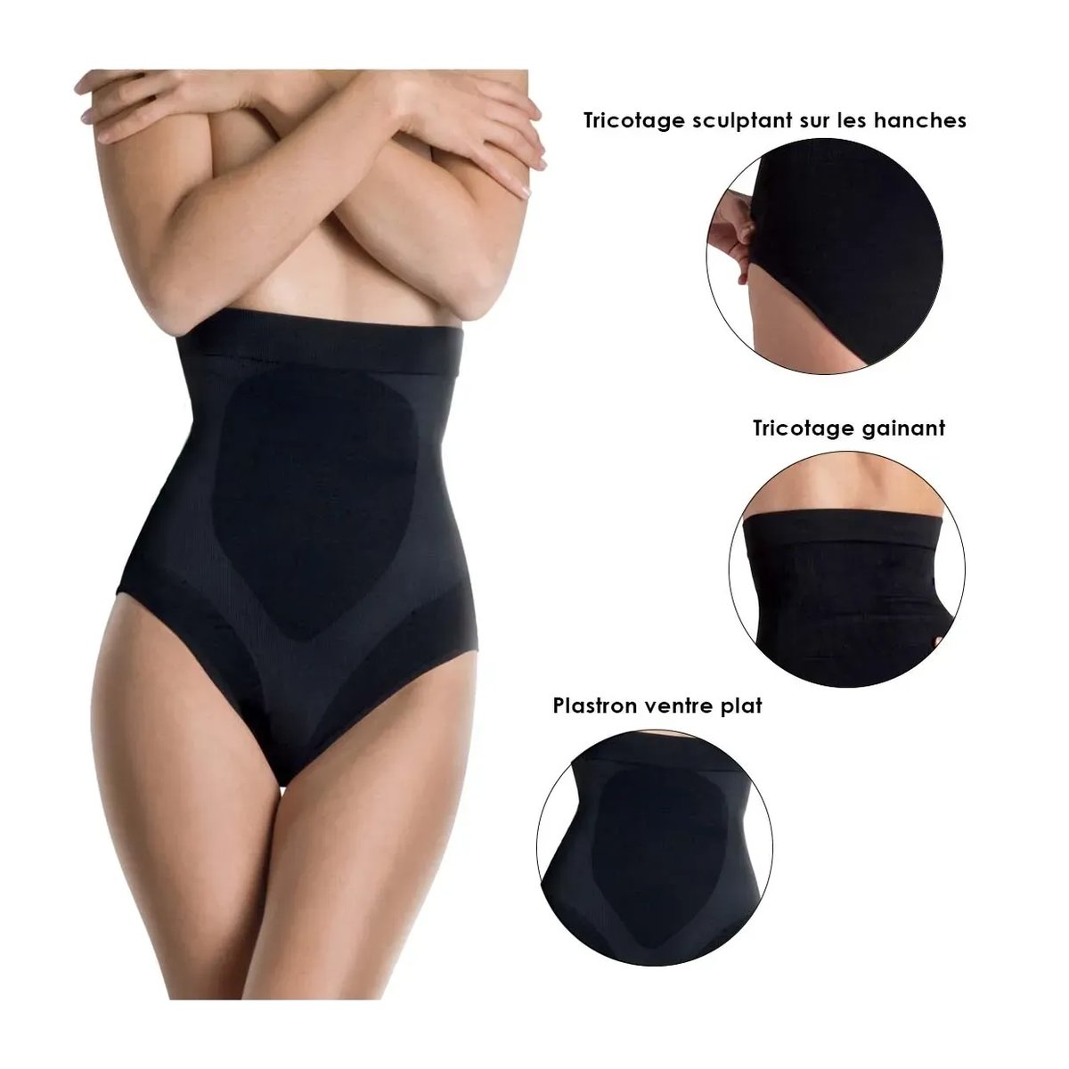 Culotte Ceinture gainante et minceur noir, LYTESS